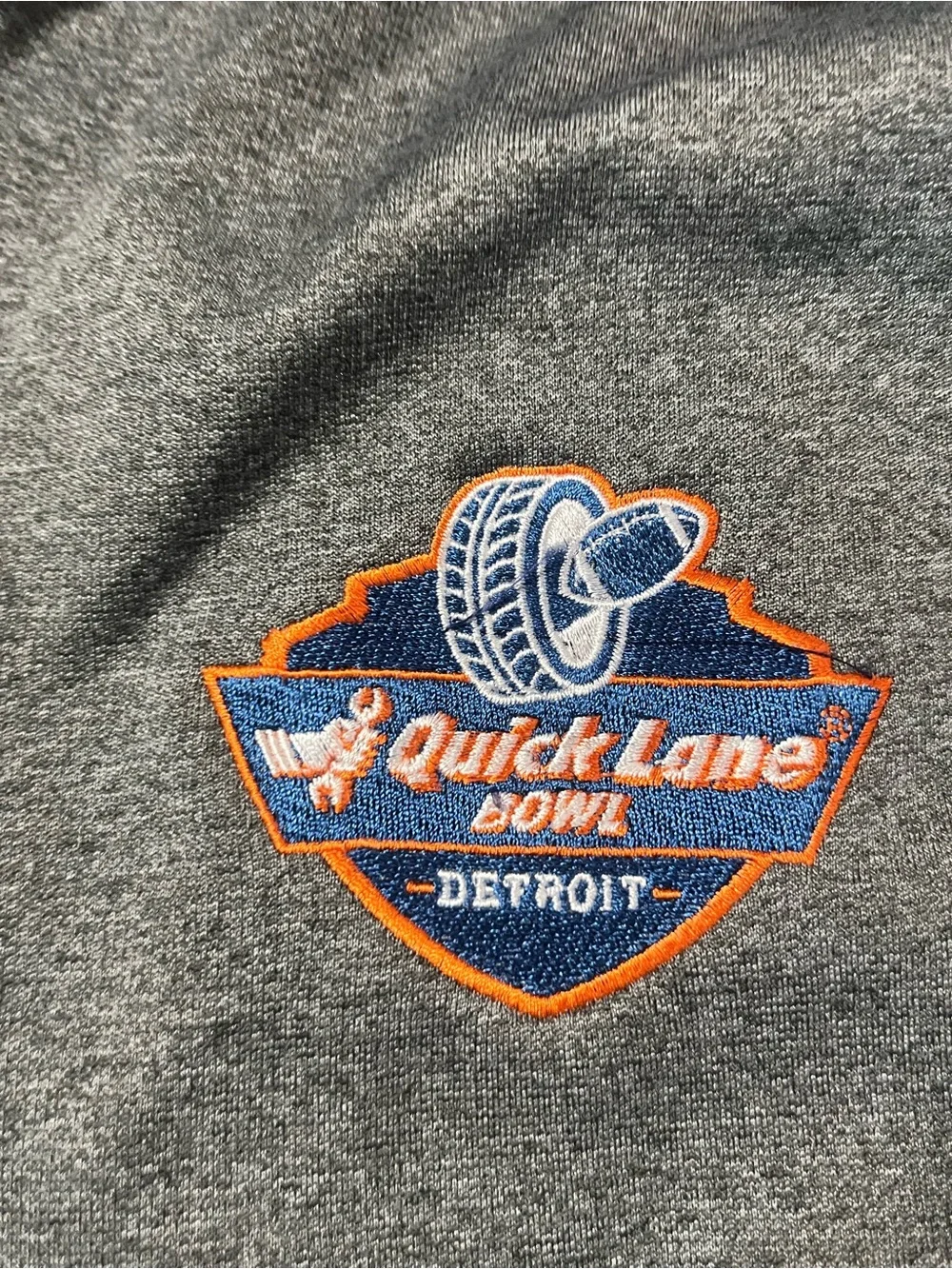 North Face Full Zip Pullover Quick Lane Bowl Detroit Gray Size XL